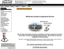 Tablet Screenshot of mcginnisauctions.com